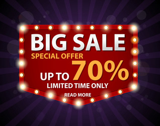 Big sale banner and best offer vector