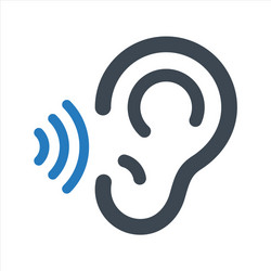 Hearing test icon vector