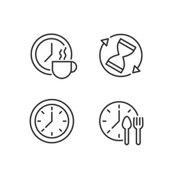 managing time efficiently pixel perfect linear vector image