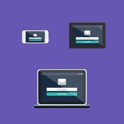 web template of adaptive email form vector image