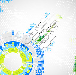 abstract technological background with various vector image