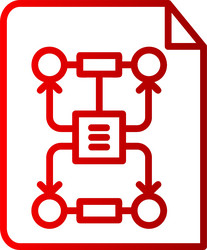 algorithm line gradient icon vector image
