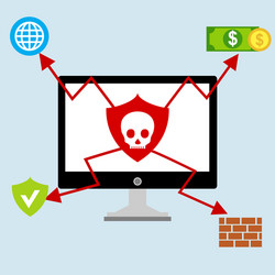 hacker activity computeralert notification vector image