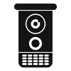 modern intercom system showing security technology vector image