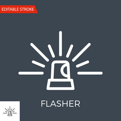 flasher icon vector