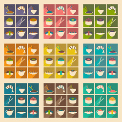 flat with shadow concept and mobile application vector image
