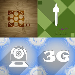 set of abstract backgrounds with different web vector image