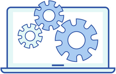 technical support computer service settings vector image