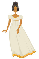woman or princess in dress gown empire style Vector Image