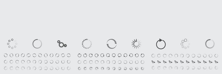 circular loading buffering icons set vector image