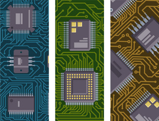 cpu microprocessors microchip brochure vector image