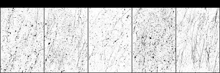 set of black blobs isolated on white vector image