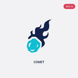two color comet icon from astronomy concept vector image