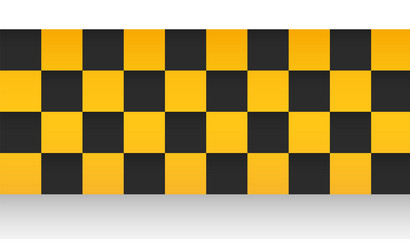 Yellow ribbon with black squares taxi cab vector