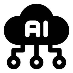ai cloud storage helps to automate complex tasks vector image