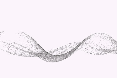 digital dynamic particle wave abstract flow vector image