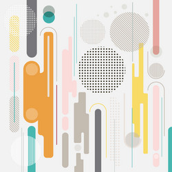 Dynamic Geometric Shapes Multicolor vector image