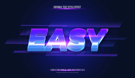 modern editable text style effect gradient color vector image