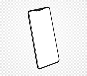 smartphone with blank screen realistic cell phone vector