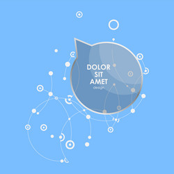 speech bubbles with abstract lines and dots vector image