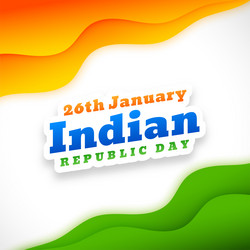 happy indian republic day tricolor background vector