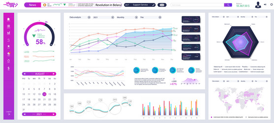 Modern Dashboard UI Template vector image