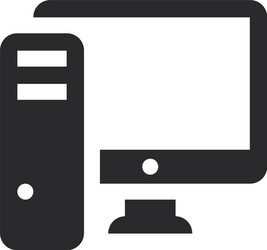 pc computer icon in modern style for web site vector image