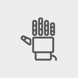 Robot hand thin line icon Royalty Free Vector Image