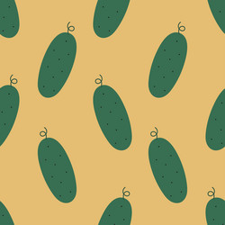 seamless pattern with cucumber vector image