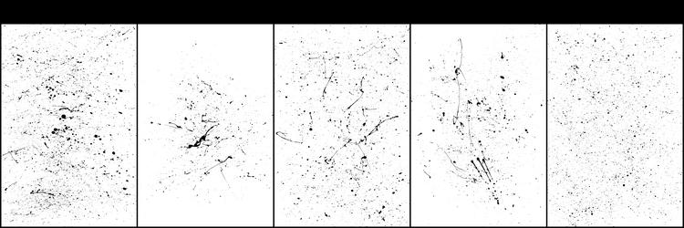 set of black blobs isolated on white vector image