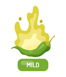 Taste scale mild indicator vector