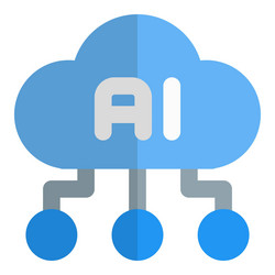 ai cloud storage helps to automate complex tasks vector image