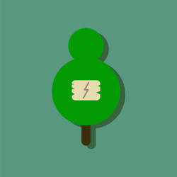 flat icon design collection sign on tree vector image