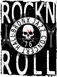 Rock 'n' Roll Music Poster Vector Image