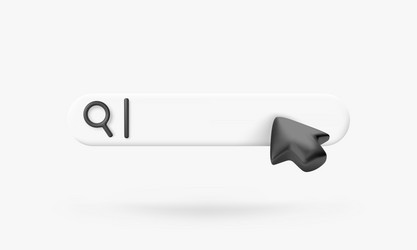search bar with mouse cursor and magnifier arrow vector image