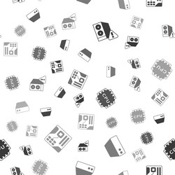 set case of computer server data web hosting vector image