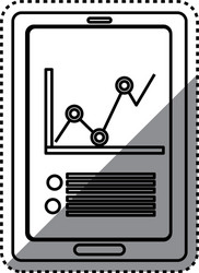 statistic graph report vector image