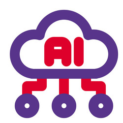 ai cloud storage helps to automate complex tasks vector image