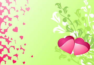 love hearts and background valentines or wedding vector