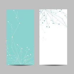 Set vertical banners with lines and dots vector