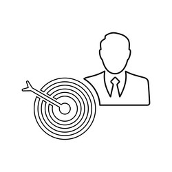 Target job icon Royalty Free Vector Image - VectorStock