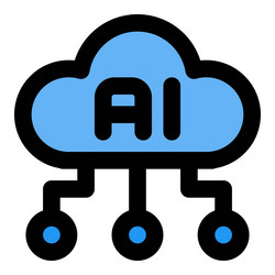 ai cloud storage helps to automate complex tasks vector image
