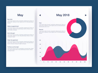 Dashboard infographic template with modern ui vector