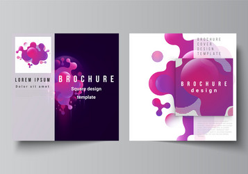 minimal layout two square format vector image