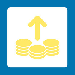 payout icon from commerce buttons overcolor set vector image