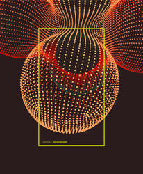3d abstract molecular structure technology style vector image