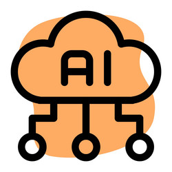 ai cloud storage helps to automate complex tasks vector image