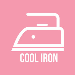 Ironing instructions vector