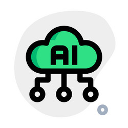 ai cloud storage helps to automate complex tasks vector image