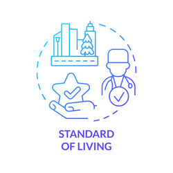 Goods and services blue gradient concept icon Vector Image